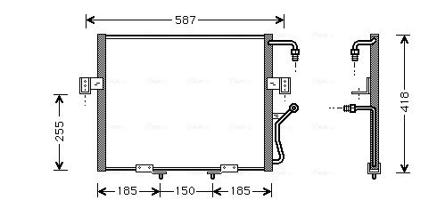 Obrázok Kondenzátor klimatizácie AVA QUALITY COOLING  KA5011