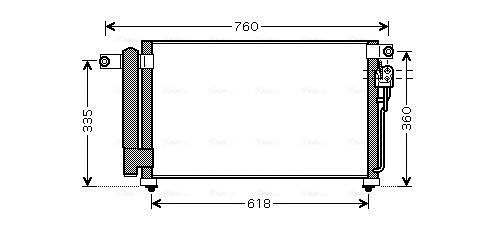 Obrázok Kondenzátor klimatizácie AVA QUALITY COOLING  KA5081D