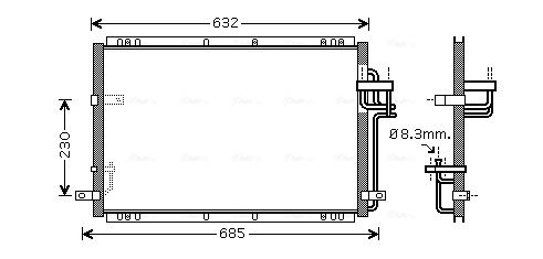 Obrázok Kondenzátor klimatizácie AVA QUALITY COOLING  KA5085