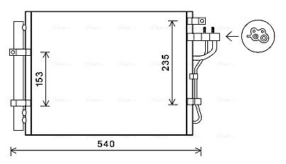 Obrázok Kondenzátor klimatizácie AVA QUALITY COOLING  KA5188D