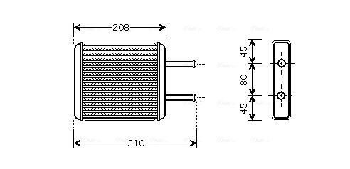 Obrázok Výmenník tepla vnútorného kúrenia AVA QUALITY COOLING  KA6043