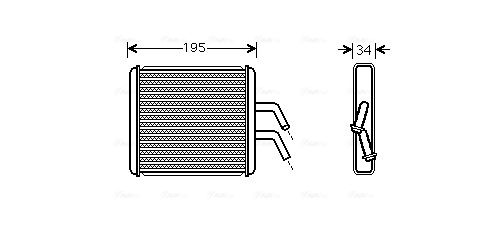 Obrázok Výmenník tepla vnútorného kúrenia AVA QUALITY COOLING  KA6044