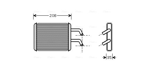 Obrázok Výmenník tepla vnútorného kúrenia AVA QUALITY COOLING  KA6045