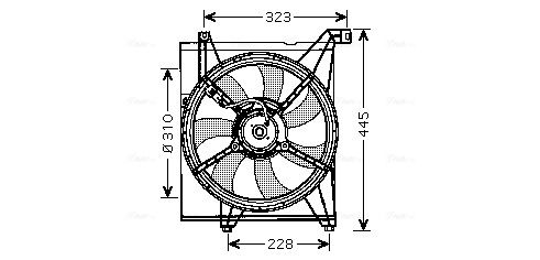 Obrázok Ventilátor chladenia motora AVA QUALITY COOLING  KA7512