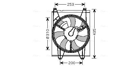 Obrázok Ventilátor chladenia motora AVA QUALITY COOLING  KA7513