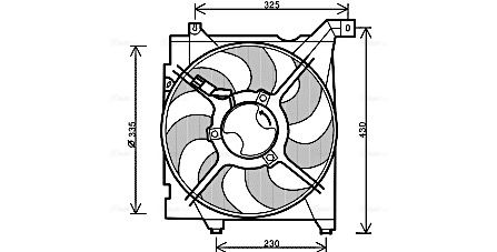 Obrázok Ventilátor chladenia motora AVA QUALITY COOLING  KA7517