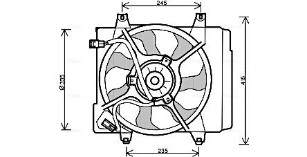 Obrázok Ventilátor chladenia motora AVA QUALITY COOLING  KA7519