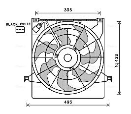 Obrázok Ventilátor chladenia motora AVA QUALITY COOLING  KA7522