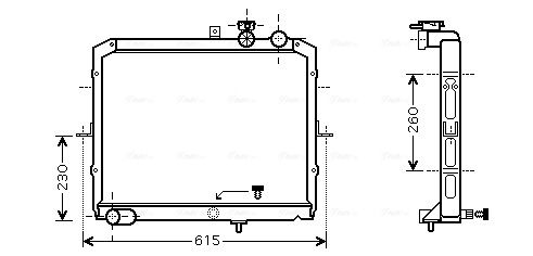 Obrázok Chladič motora AVA QUALITY COOLING  KAA2033