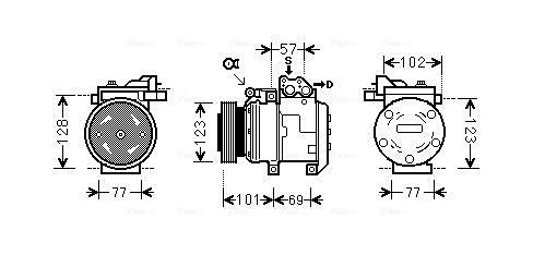 Obrázok Kompresor klimatizácie AVA QUALITY COOLING  KAK146