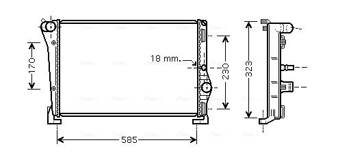 Obrázok Chladič motora AVA QUALITY COOLING  LCA2088