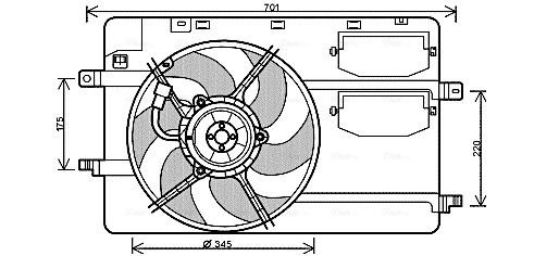 Obrázok Ventilátor chladenia motora AVA QUALITY COOLING  MC7506