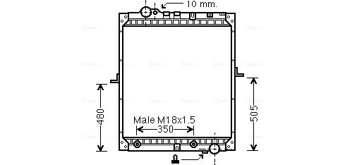Obrázok Chladič plniaceho vzduchu AVA QUALITY COOLING  KA4142