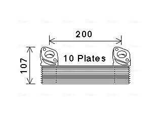 Obrázok Chladič motorového oleja AVA QUALITY COOLING  MN3091