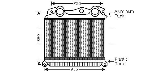 Obrázok Chladič plniaceho vzduchu AVA QUALITY COOLING  MN4055