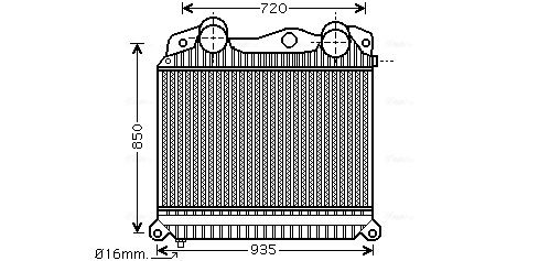 Obrázok Chladič plniaceho vzduchu AVA QUALITY COOLING  MN4076