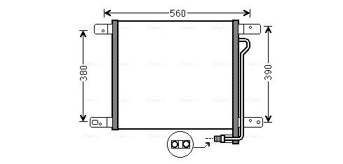 Obrázok Kondenzátor klimatizácie AVA QUALITY COOLING  MN5053