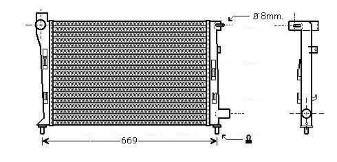 Obrázok Chladič motora AVA QUALITY COOLING  MS2281