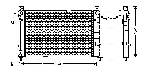 Obrázok Chladič motora AVA QUALITY COOLING  MS2338