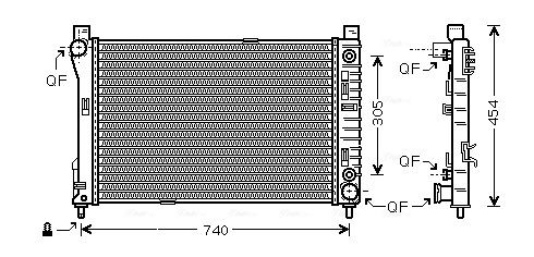 Obrázok Chladič motora AVA QUALITY COOLING  MS2339
