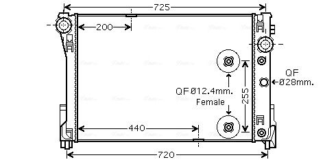 Obrázok Chladič motora AVA QUALITY COOLING  MS2452