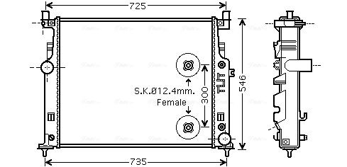 Obrázok Chladič motora AVA QUALITY COOLING  MS2458