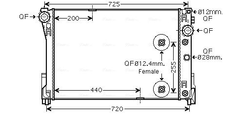 Obrázok Chladič motora AVA QUALITY COOLING  MS2491