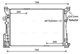 Obrázok Chladič motora AVA QUALITY COOLING  MS2652