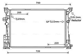 Obrázok Chladič motora AVA QUALITY COOLING  MS2654