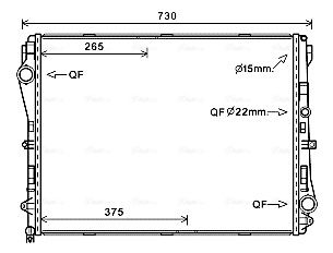 Obrázok Chladič motora AVA QUALITY COOLING  MS2667
