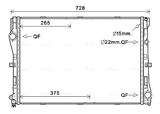 Obrázok Chladič motora AVA QUALITY COOLING  MS2679