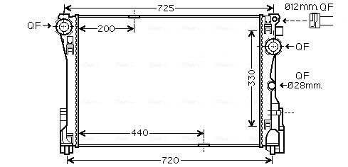 Obrázok Chladič motora AVA QUALITY COOLING  MS2693