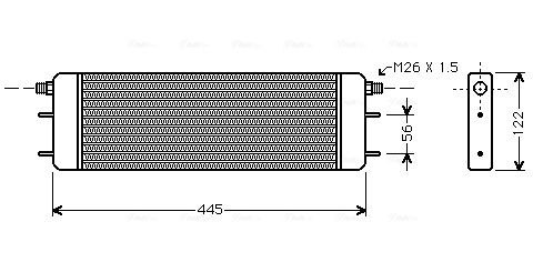 Obrázok Chladič motorového oleja AVA QUALITY COOLING  MS3139