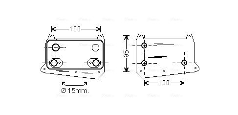 Obrázok Chladič motorového oleja AVA QUALITY COOLING  MS3495