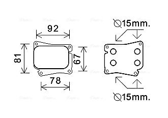 Obrázok Chladič motorového oleja AVA QUALITY COOLING  MS3559