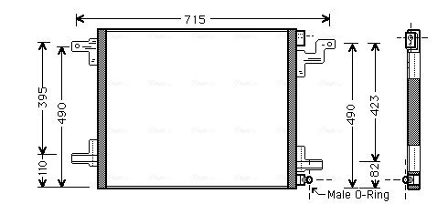 Obrázok Kondenzátor klimatizácie AVA QUALITY COOLING  MS5377