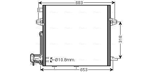 Obrázok Kondenzátor klimatizácie AVA QUALITY COOLING  MS5406D