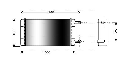 Obrázok Výmenník tepla vnútorného kúrenia AVA QUALITY COOLING  MS6108