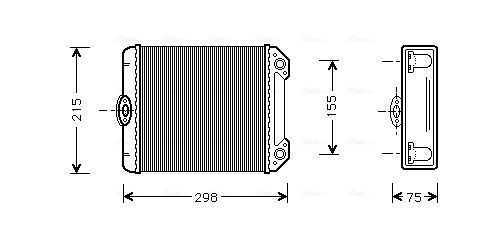 Obrázok Výmenník tepla vnútorného kúrenia AVA QUALITY COOLING  MS6171
