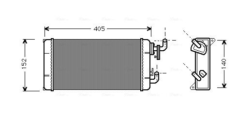 Obrázok Výmenník tepla vnútorného kúrenia AVA QUALITY COOLING  MS6258
