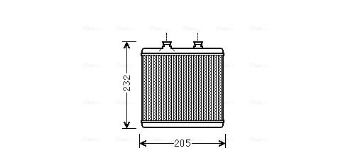 Obrázok Výmenník tepla vnútorného kúrenia AVA QUALITY COOLING  MS6472