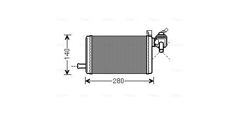 Obrázok Výmenník tepla vnútorného kúrenia AVA QUALITY COOLING  MS6483