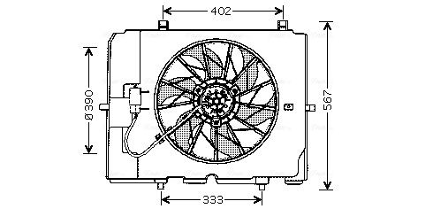 Obrázok Ventilátor chladenia motora AVA QUALITY COOLING  MS7502