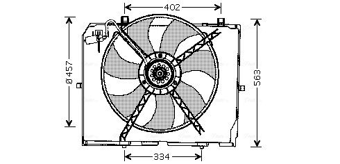 Obrázok Ventilátor chladenia motora AVA QUALITY COOLING  MS7503