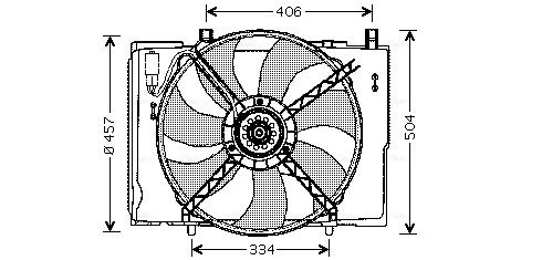 Obrázok Ventilátor chladenia motora AVA QUALITY COOLING  MS7504