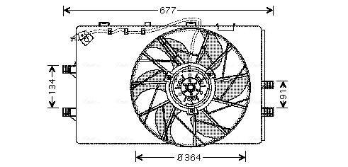 Obrázok Ventilátor chladenia motora AVA QUALITY COOLING  MS7509
