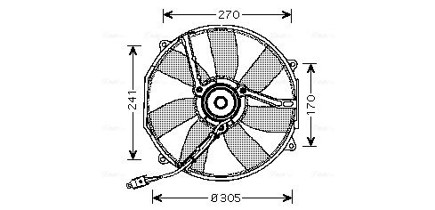 Obrázok Ventilátor chladenia motora AVA QUALITY COOLING  MS7512