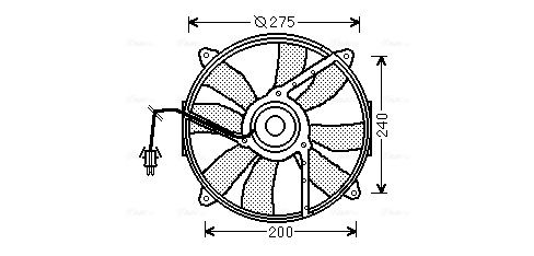 Obrázok Ventilátor chladenia motora AVA QUALITY COOLING  MS7520