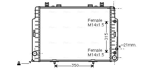 Obrázok Chladič motora AVA QUALITY COOLING  MSA2131