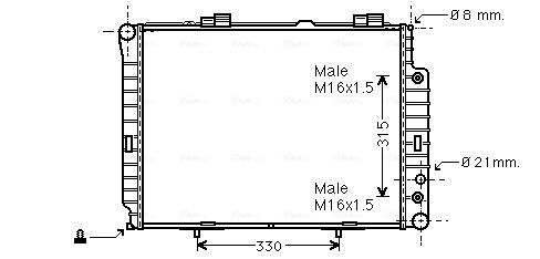 Obrázok Chladič motora AVA QUALITY COOLING  MSA2189